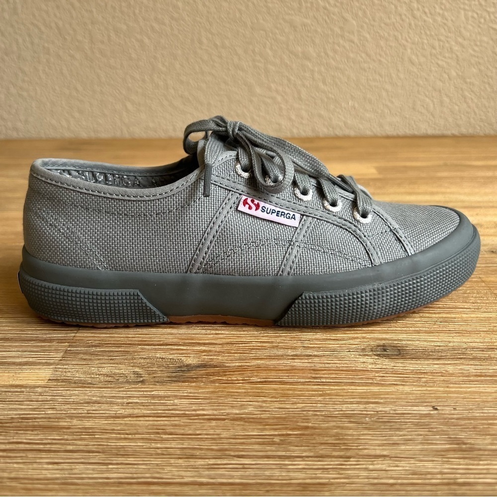 Superga 2750 Cotu Classic Sneakers Grey Size US Women 6.5 US Men 5 Lace Up Shoe - Picture 5 of 12